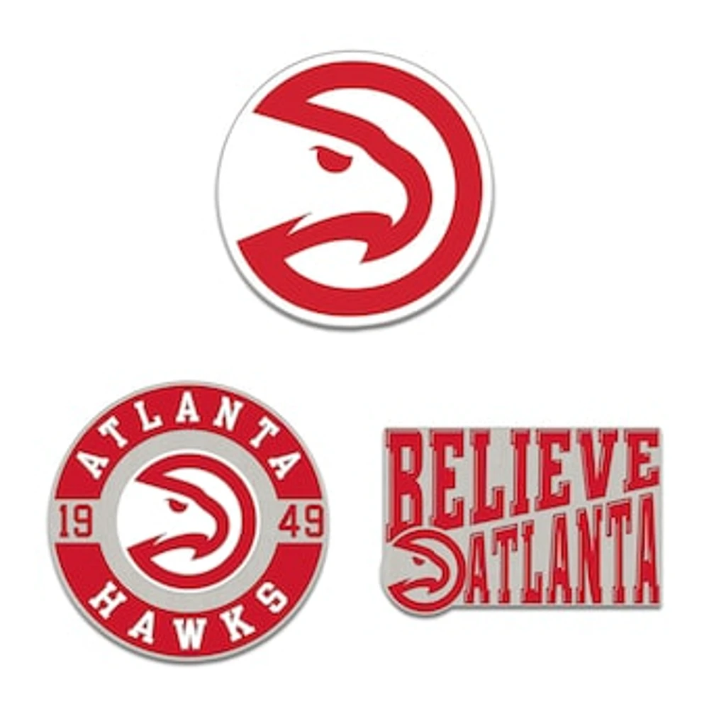 WinCraft Atlanta Hawks Three-Piece Collector Pin Set