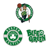 WinCraft Boston Celtics Three-Piece Collector Pin Set