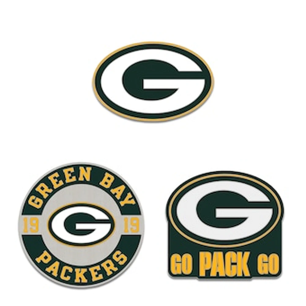 WinCraft Green Bay Packers Three-Piece Collector Pin Set