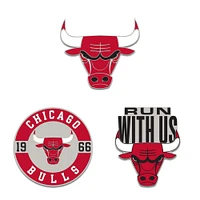 WinCraft Chicago Bulls Three-Piece Collector Pin Set