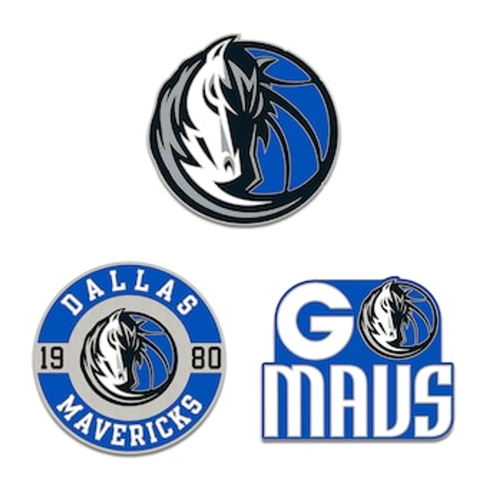 WinCraft Dallas Mavericks Three-Piece Collector Pin Set