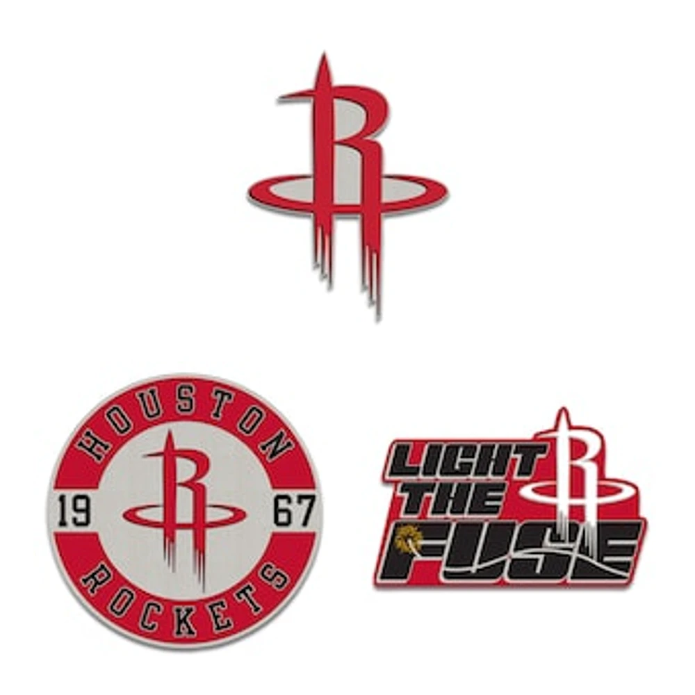 WinCraft Houston Rockets Three-Piece Collector Pin Set