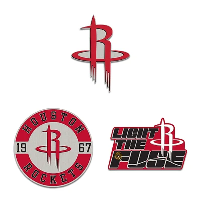 WinCraft Houston Rockets Three-Piece Collector Pin Set