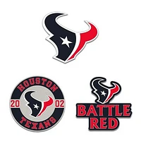 WinCraft Houston Texans Three-Piece Collector Pin Set