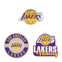 WinCraft Los Angeles Lakers Three-Piece Collector Pin Set