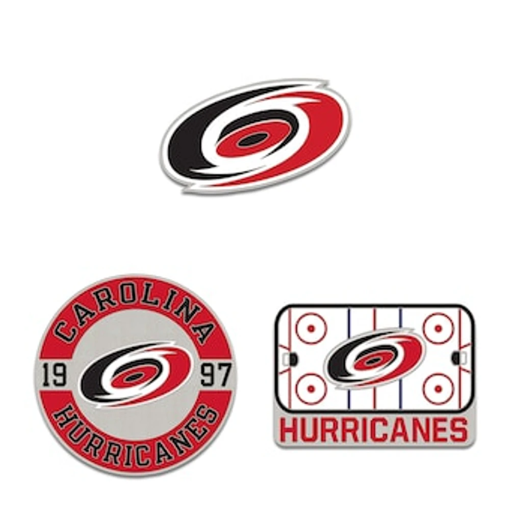 WinCraft Carolina Hurricanes Three-Piece Collector Pin Set