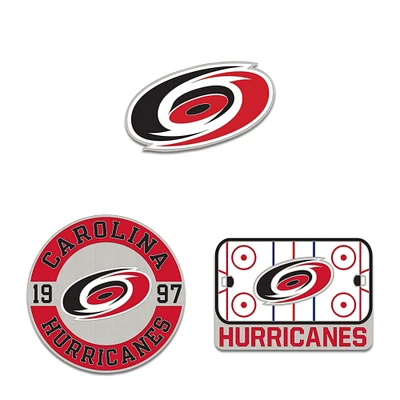 WinCraft Carolina Hurricanes Three-Piece Collector Pin Set