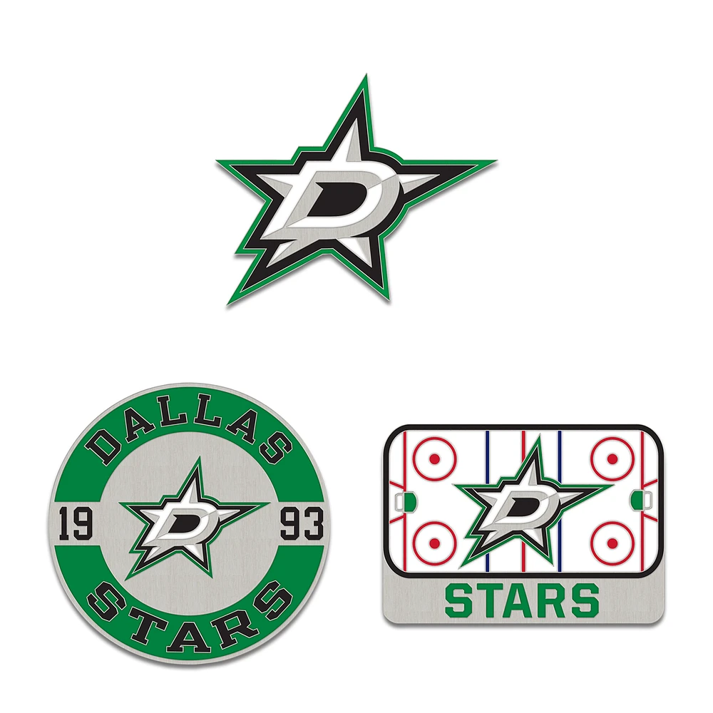 WinCraft Dallas Stars Three-Piece Collector Pin Set