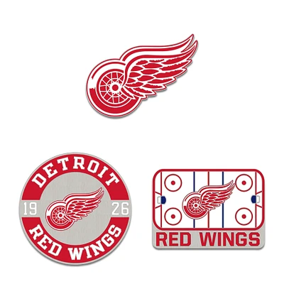 WinCraft Detroit Red Wings Three-Piece Collector Pin Set