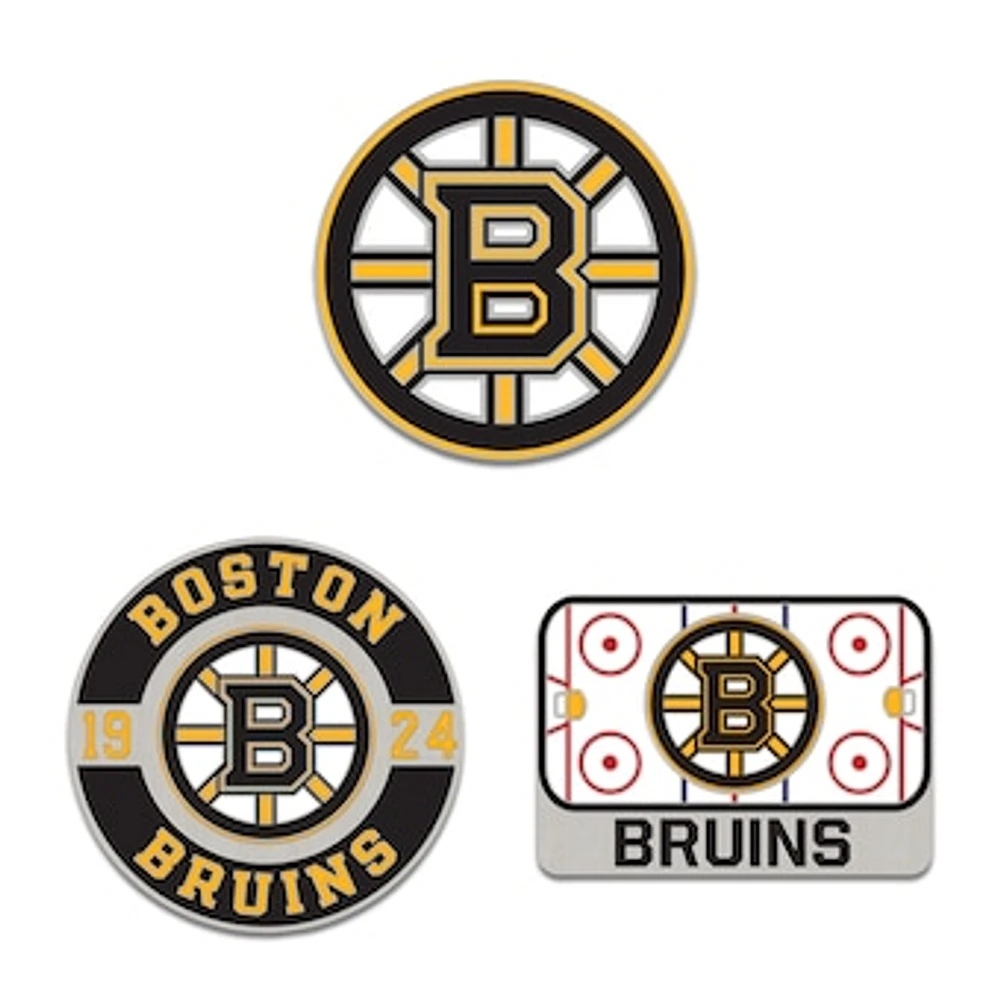 WinCraft Boston Bruins Three-Piece Collector Pin Set