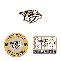 WinCraft Nashville Predators Three-Piece Collector Pin Set