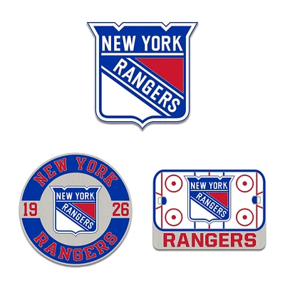 WinCraft New York Rangers Three-Piece Collector Pin Set