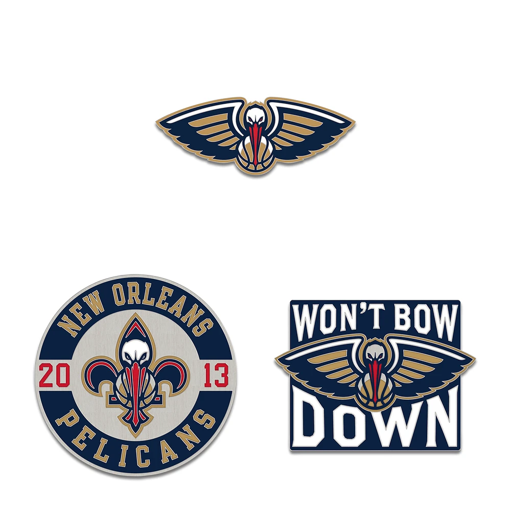 WinCraft New Orleans Pelicans Three-Piece Collector Pin Set