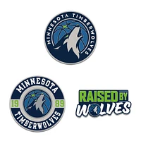 WinCraft Minnesota Timberwolves Three-Piece Collector Pin Set