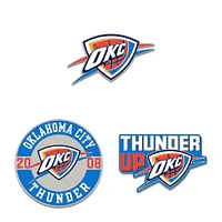 WinCraft Oklahoma City Thunder Three-Piece Collector Pin Set