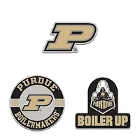 WinCraft Purdue Boilermakers Three-Piece Collector Pin Set