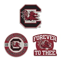 WinCraft South Carolina Gamecocks Three-Piece Collector Pin Set