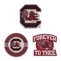 WinCraft South Carolina Gamecocks Three-Piece Collector Pin Set