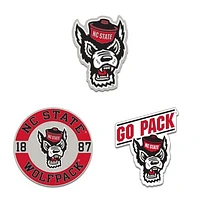 WinCraft NC State Wolfpack Three-Piece Collector Pin Set