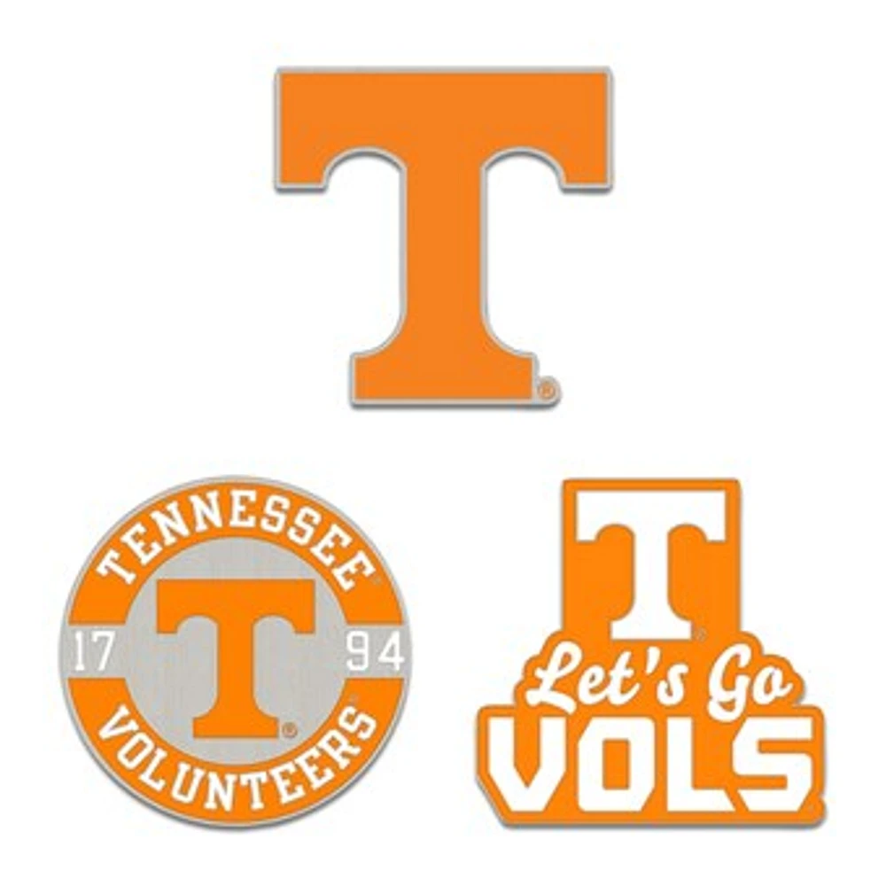 WinCraft Tennessee Volunteers Three-Piece Collector Pin Set