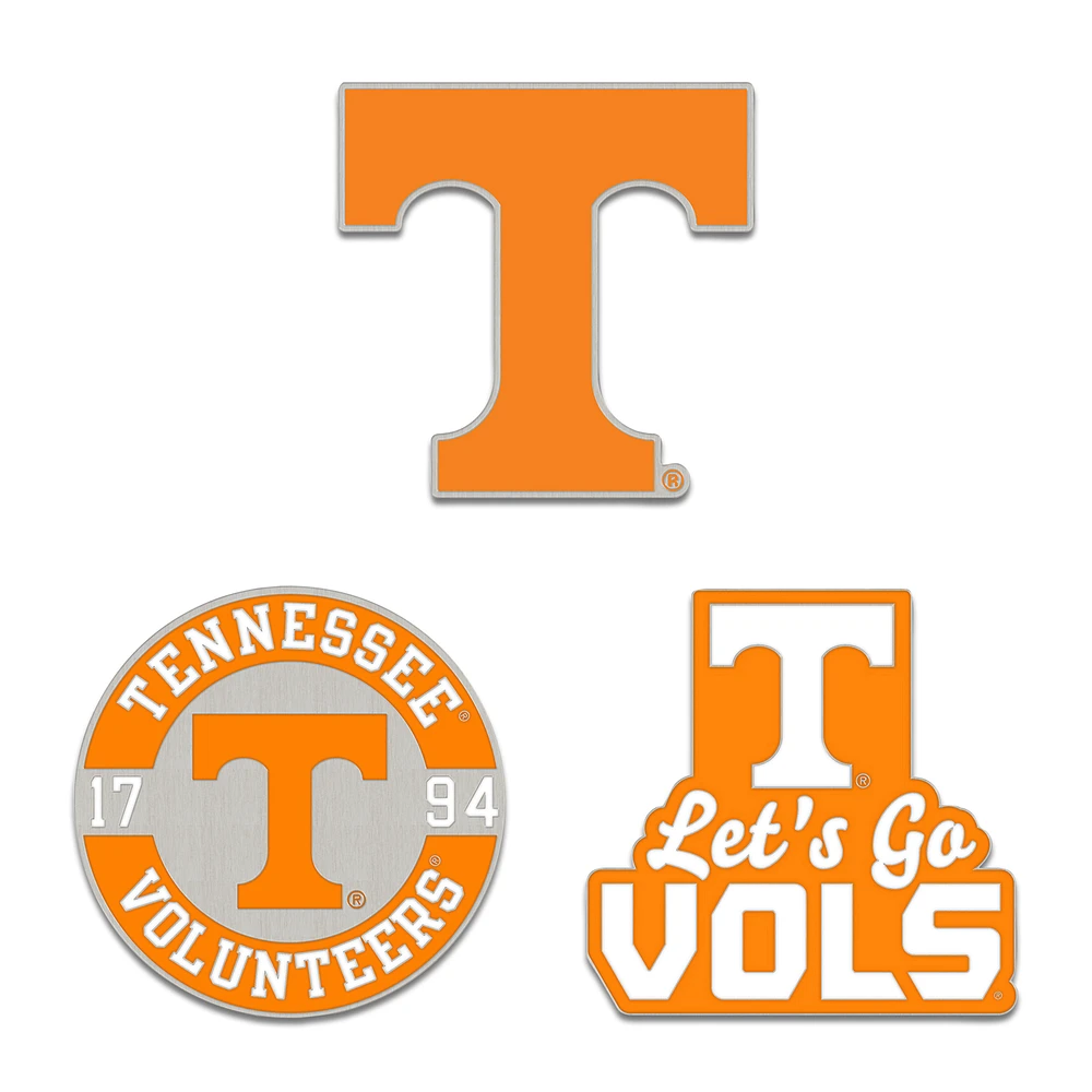 WinCraft Tennessee Volunteers Three-Piece Collector Pin Set