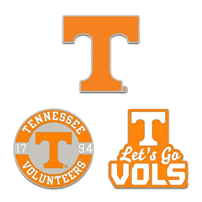 WinCraft Tennessee Volunteers Three-Piece Collector Pin Set