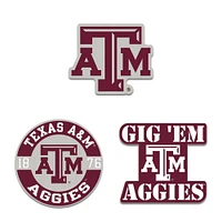 WinCraft Texas A&M Aggies Three-Piece Collector Pin Set