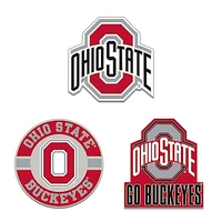 WinCraft Ohio State Buckeyes Three-Piece Collector Pin Set