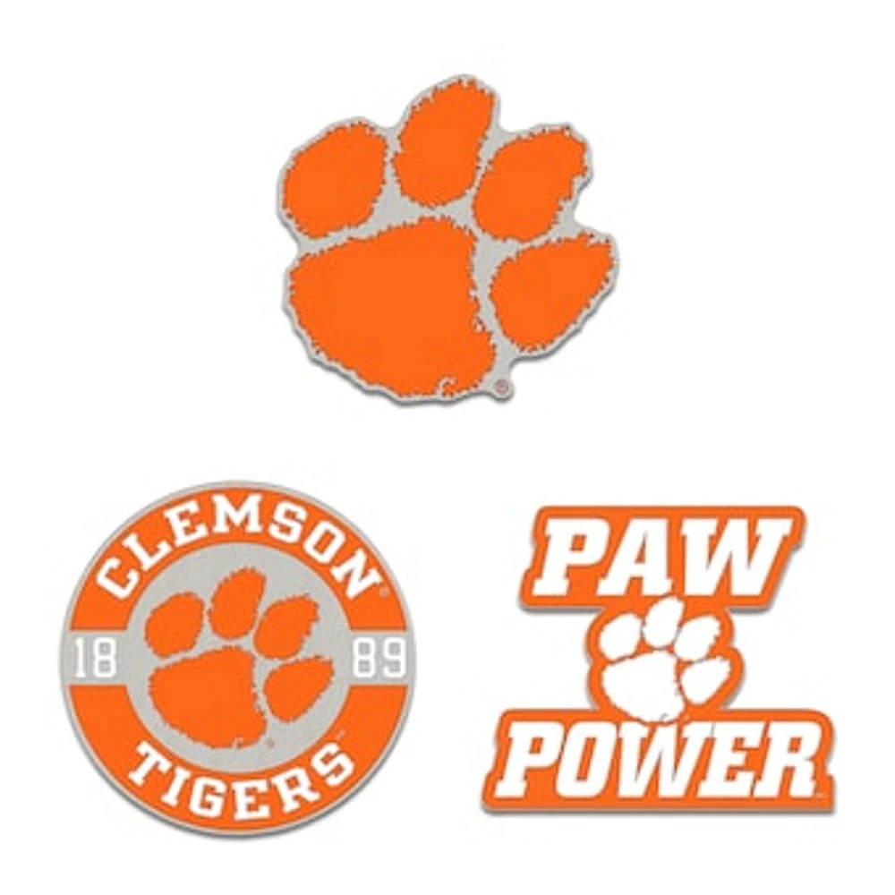 WinCraft Clemson Tigers Three-Piece Collector Pin Set