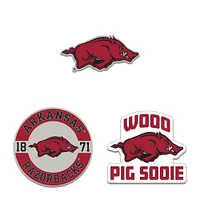 WinCraft Arkansas Razorbacks Three-Piece Collector Pin Set