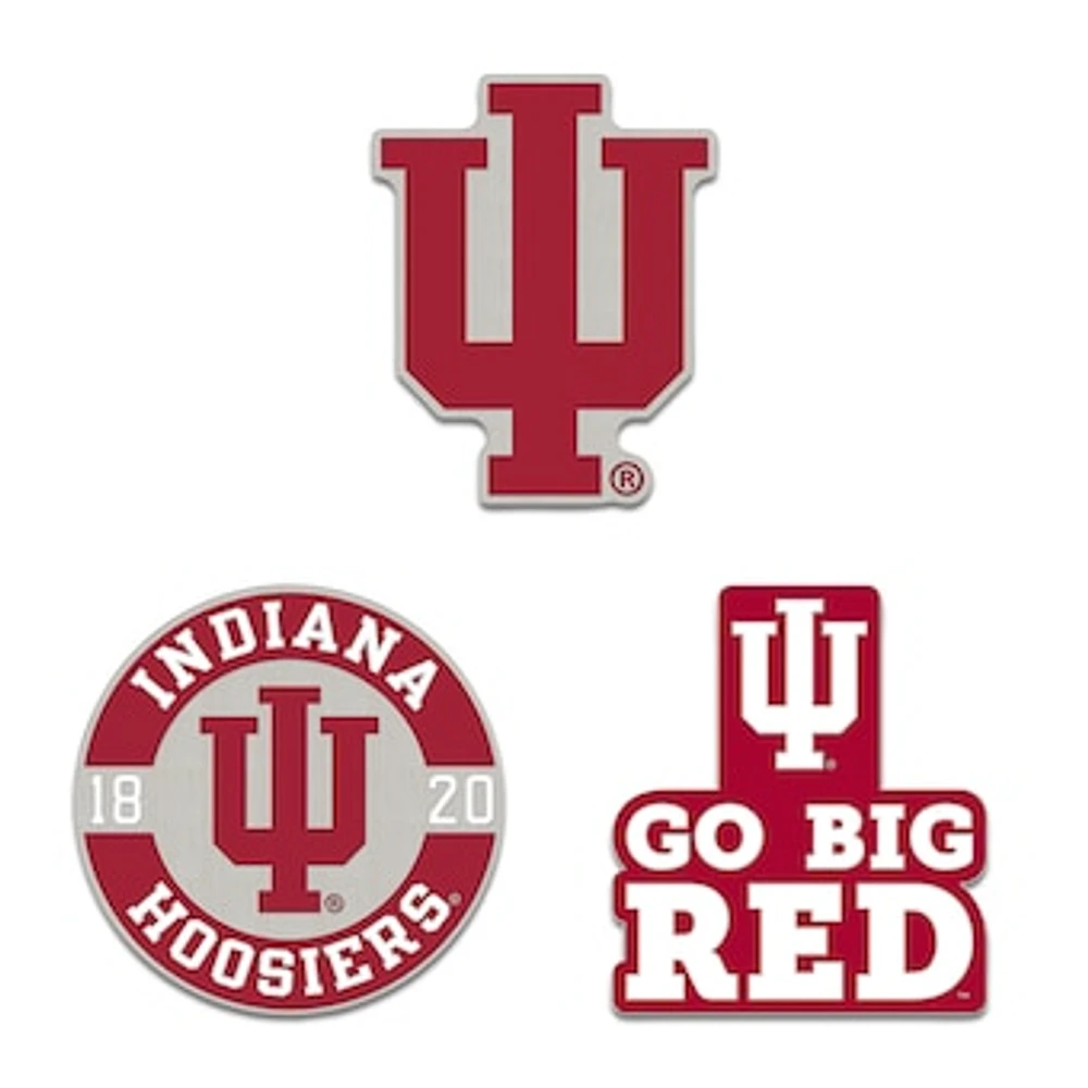 WinCraft Indiana Hoosiers Three-Piece Collector Pin Set