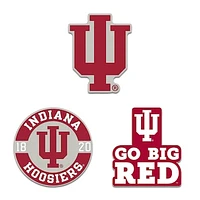 WinCraft Indiana Hoosiers Three-Piece Collector Pin Set