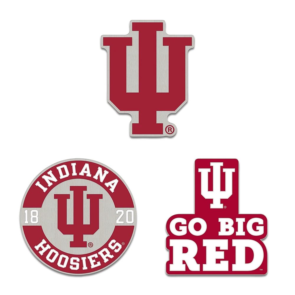 WinCraft Indiana Hoosiers Three-Piece Collector Pin Set