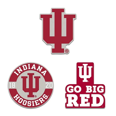 WinCraft Indiana Hoosiers Three-Piece Collector Pin Set