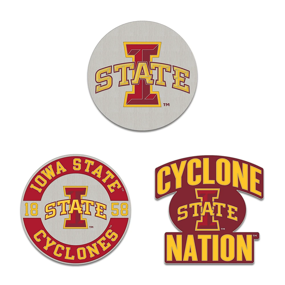 WinCraft Iowa State Cyclones Three-Piece Collector Pin Set