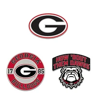 WinCraft Georgia Bulldogs Three-Piece Collector Pin Set