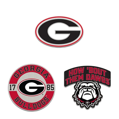 WinCraft Georgia Bulldogs Three-Piece Collector Pin Set