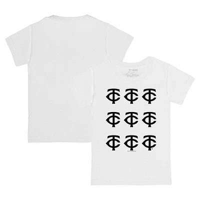 Infant Tiny Turnip White Minnesota Twins Logo Grid  T-Shirt