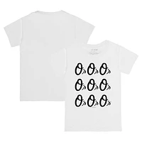 Infant Tiny Turnip White Baltimore Orioles Logo Grid  T-Shirt