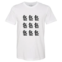 Women's Tiny Turnip  White St. Louis Cardinals Logo Grid T-Shirt