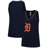 Women's Profile  Navy Detroit Tigers Plus Sized Stellar Win V-Neck Tank Top