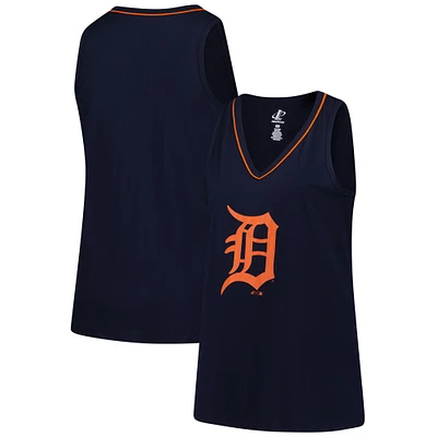 Women's Profile  Navy Detroit Tigers Plus Sized Stellar Win V-Neck Tank Top