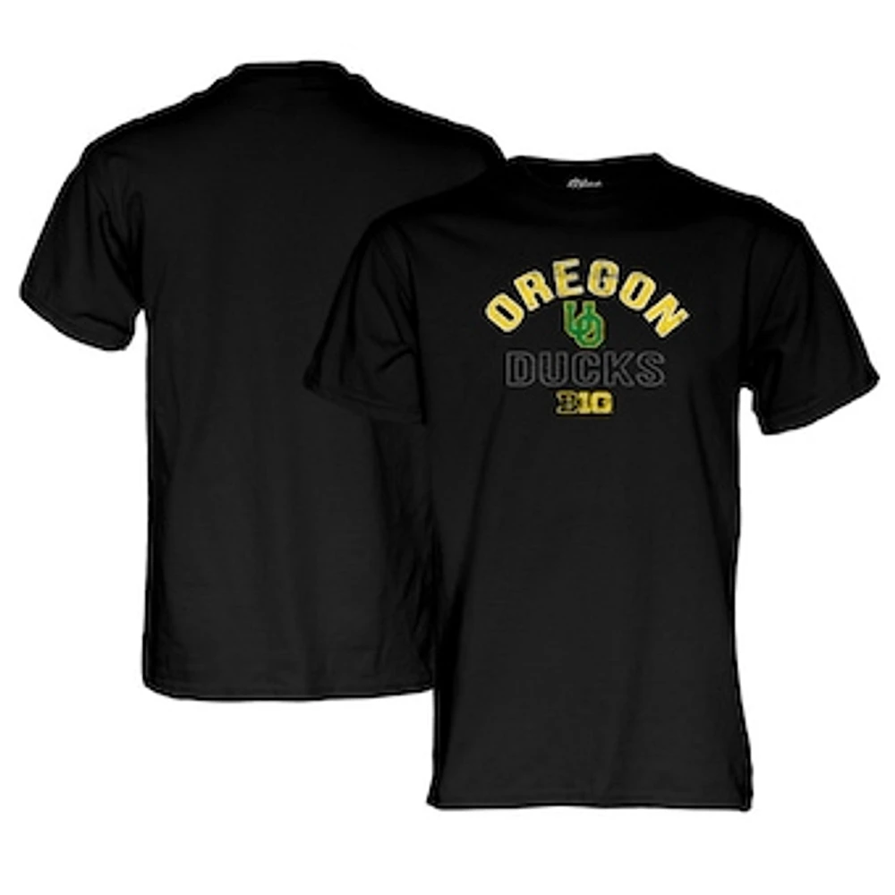 Unisex Blue 84 Black Oregon Ducks Big Ten Conference Member T-Shirt