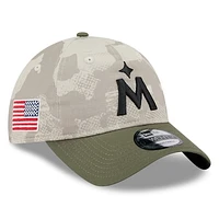 Men's New Era Light Beige/Olive Minnesota Twins 2025 Armed Forces Day 9TWENTY Adjustable Hat