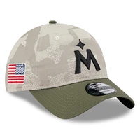 Men's New Era Light Beige/Olive Minnesota Twins 2025 Armed Forces Day 9TWENTY Adjustable Hat