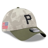 Men's New Era Light Beige/Olive Pittsburgh Pirates 2025 Armed Forces Day 9TWENTY Adjustable Hat
