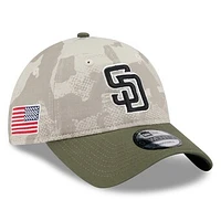 Men's New Era Light Beige/Olive San Diego Padres 2025 Armed Forces Day 9TWENTY Adjustable Hat