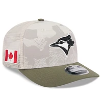 Men's New Era Light Beige/Olive Toronto Blue Jays 2025 Armed Forces Day 9SEVENTY Stretch-Snap Hat
