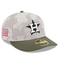 Men's New Era Light Beige/Olive Houston Astros 2025 Armed Forces Day Low Profile 59FIFTY Fitted Hat