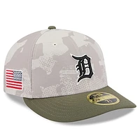 Men's New Era Light Beige/Olive Detroit Tigers 2025 Armed Forces Day Low Profile 59FIFTY Fitted Hat